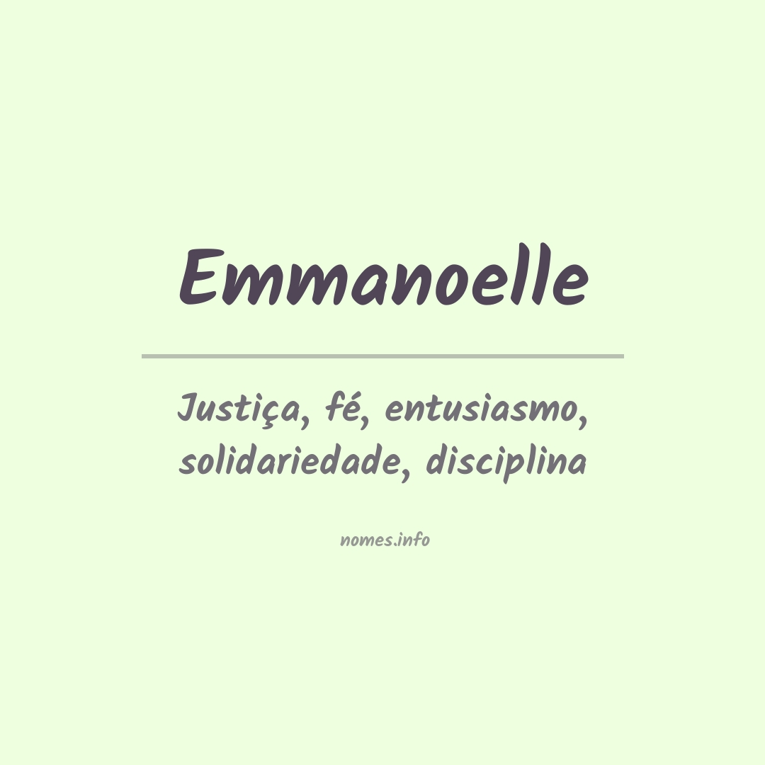 Significado Do Nome Emmanoelle