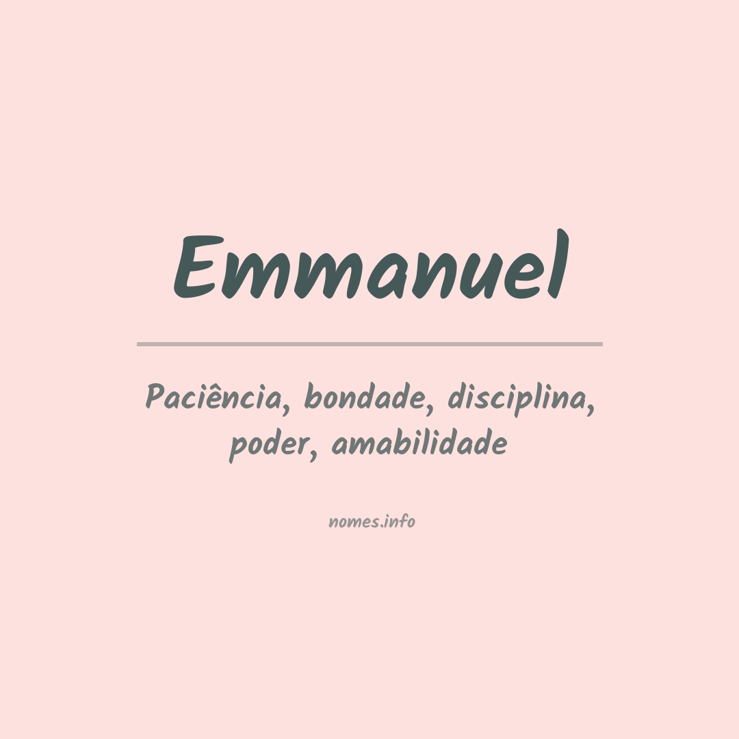 Significado do nome Emmanuel