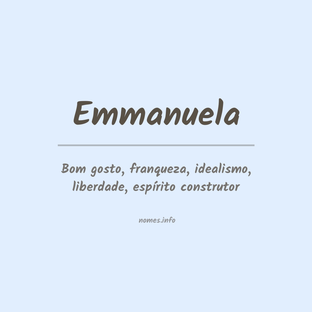 Significado do nome Emmanuela