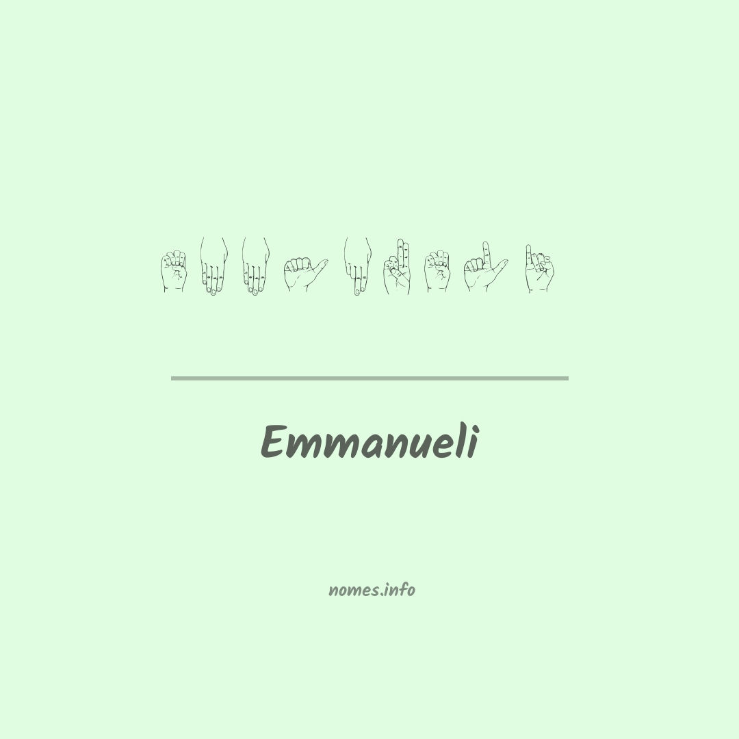 Emmanueli em Libras