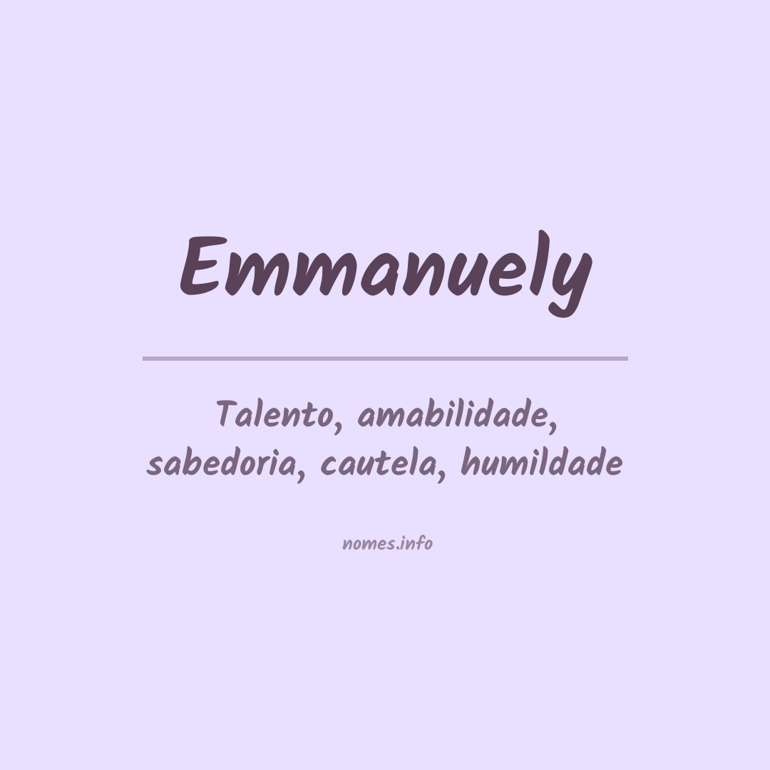 Significado do nome Emmanuely