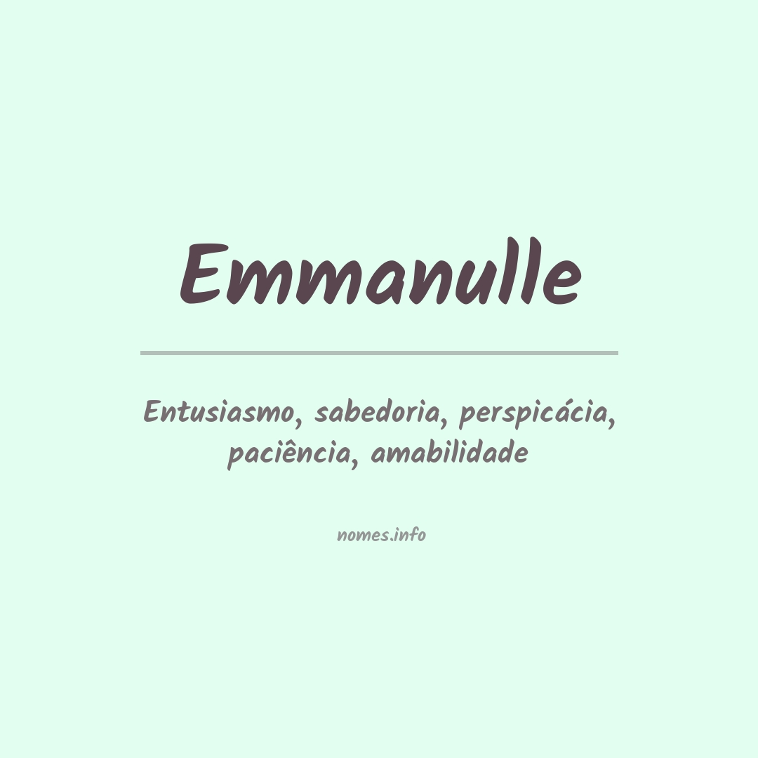 Significado do nome Emmanulle