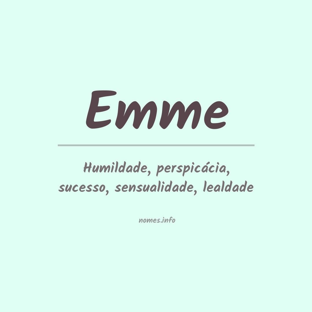 Significado do nome Emme