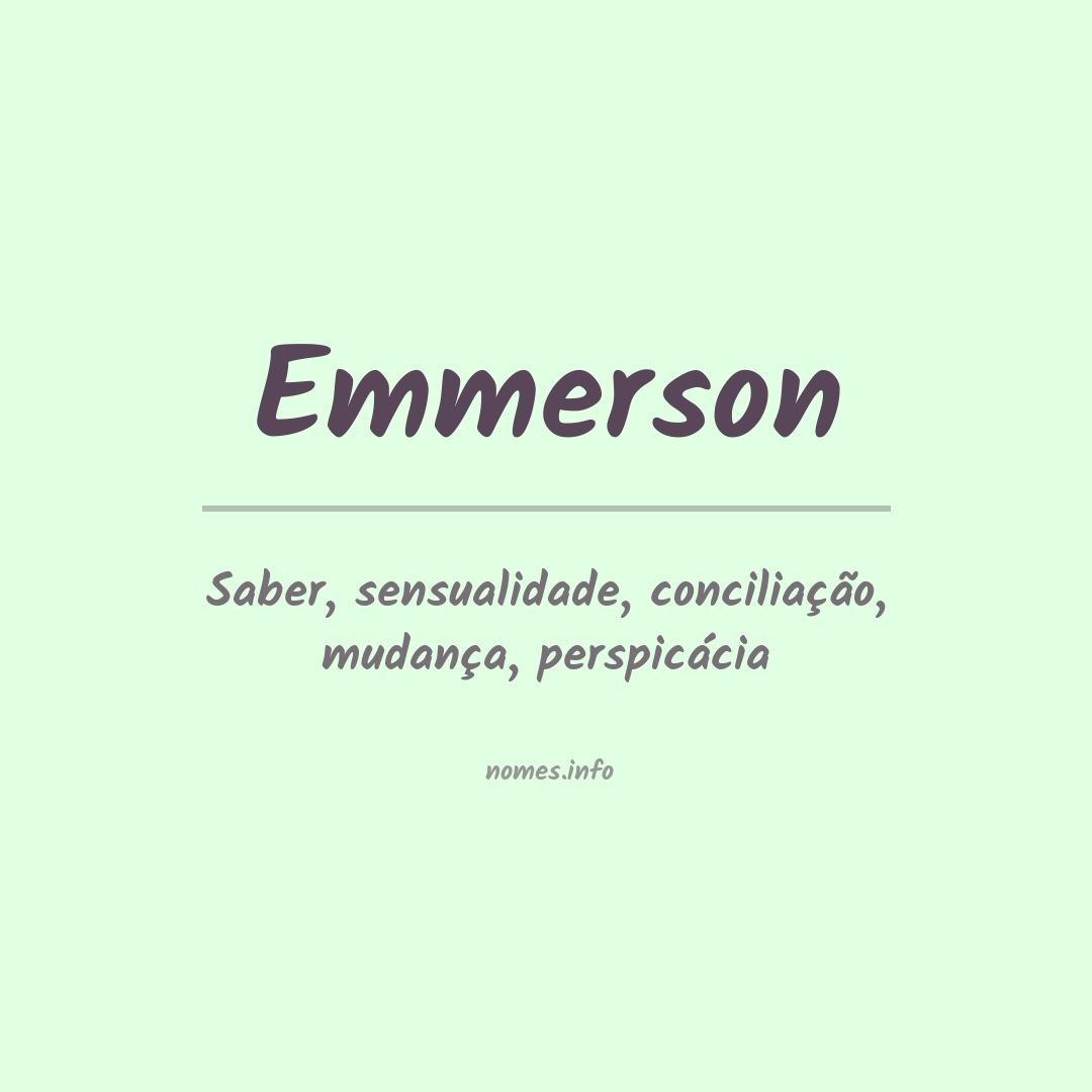 Significado do nome Emmerson