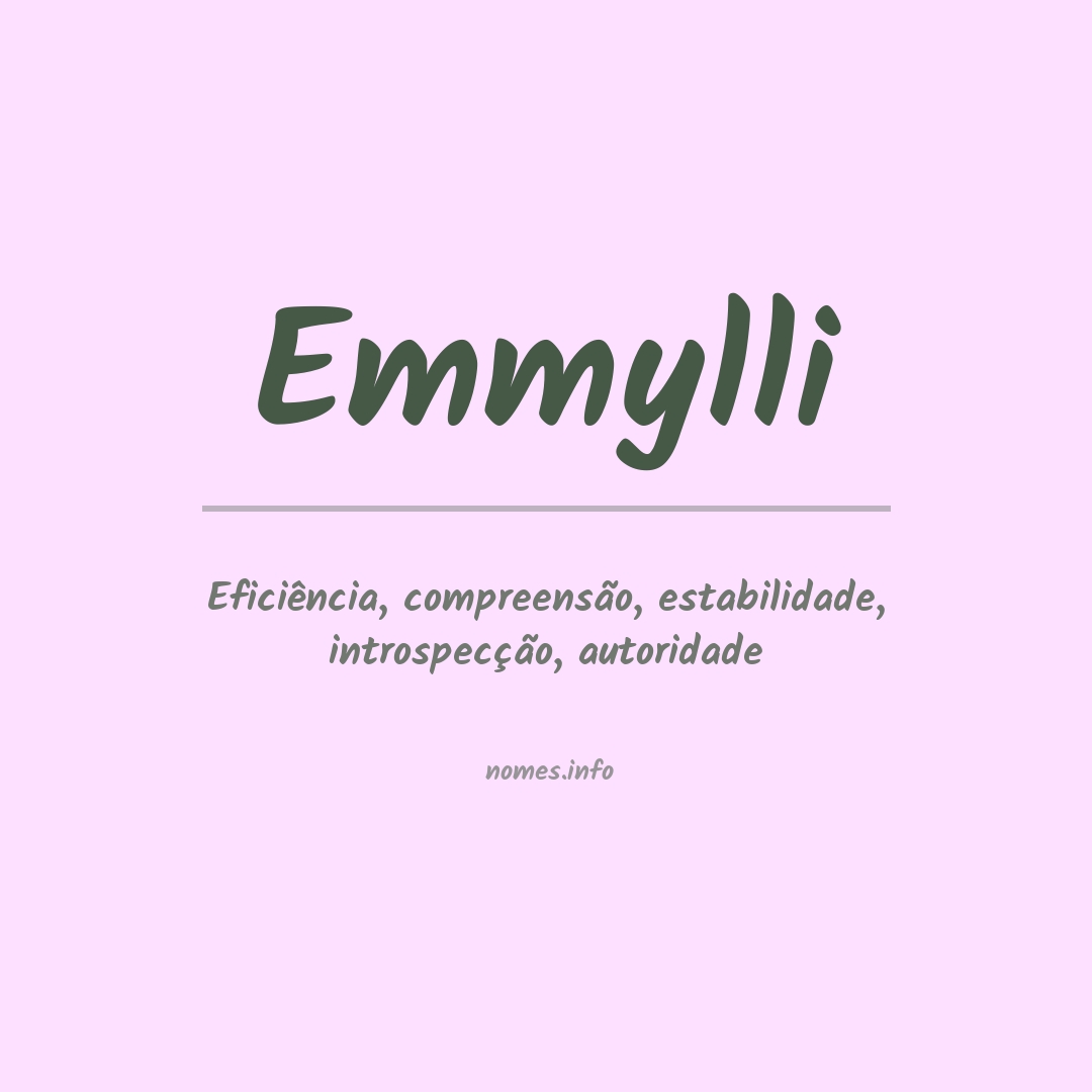 Significado do nome Emmylli