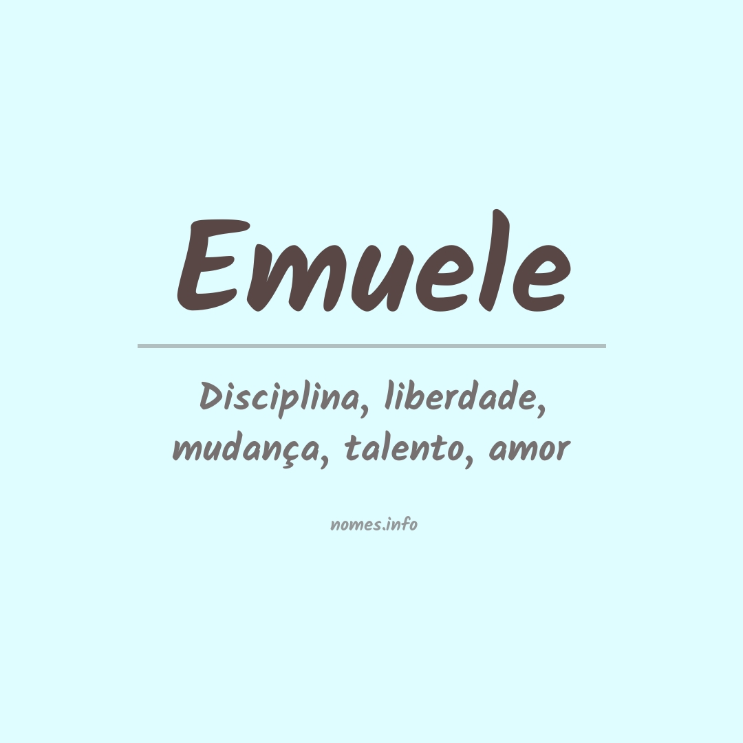 Significado do nome Emuele
