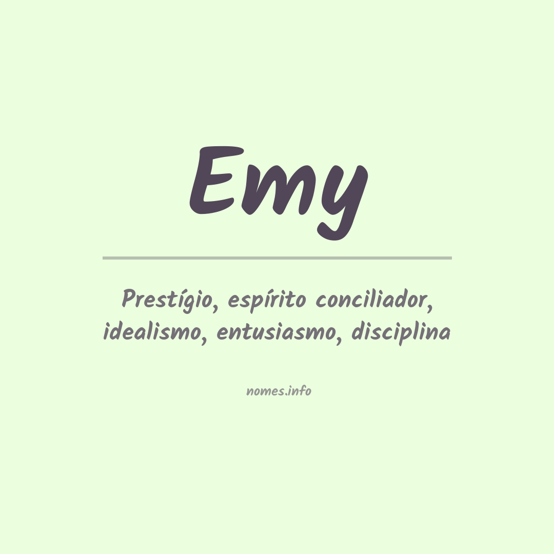 Significado do nome Emy