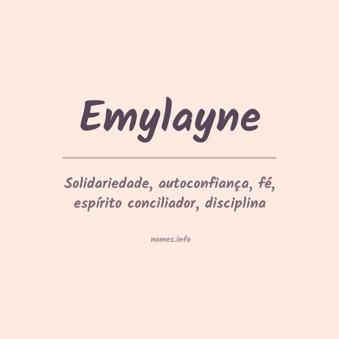 Significado do nome Emylayne