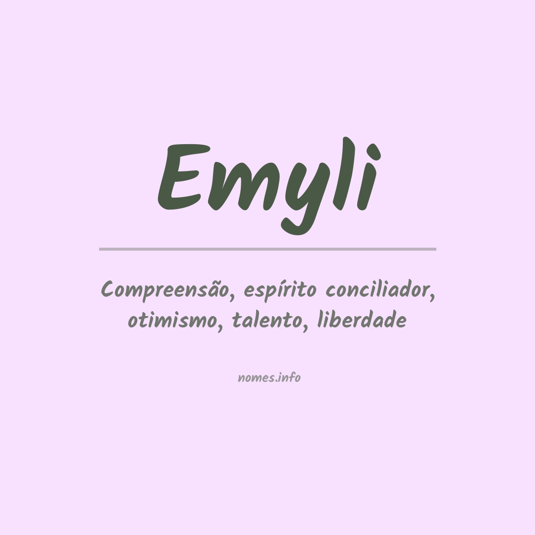 Significado do nome Emyli