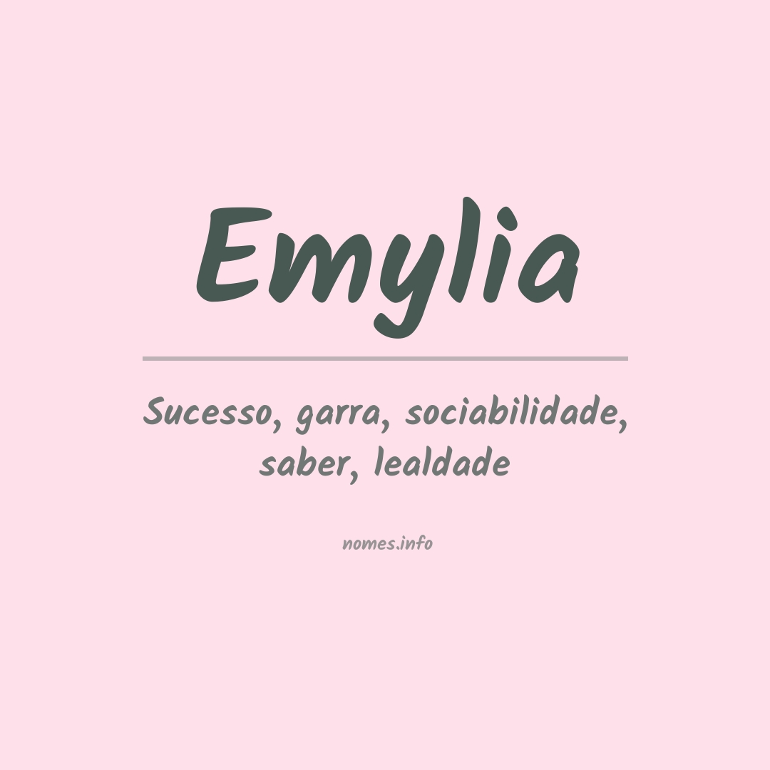 Significado do nome Emylia