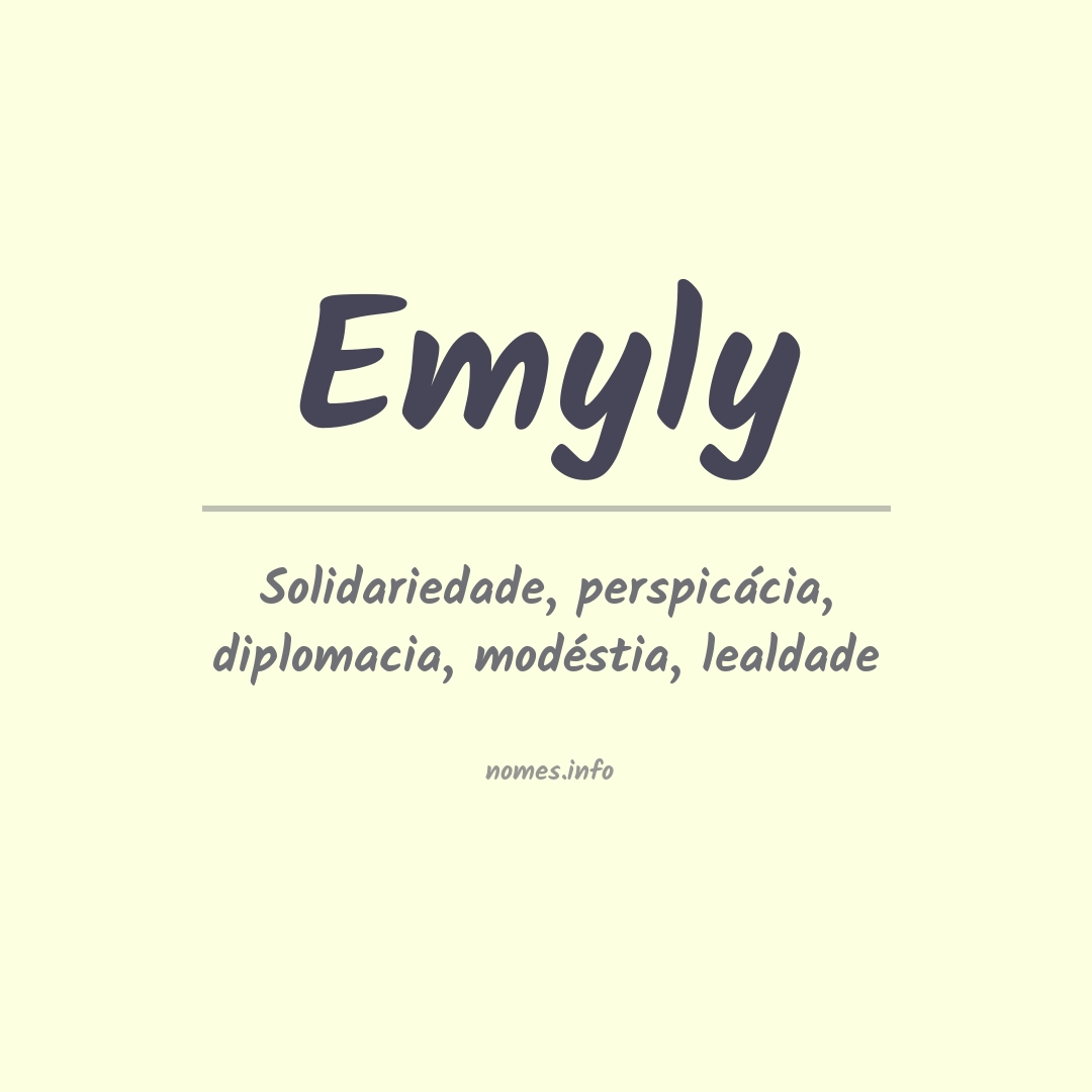 Significado do nome Emyly