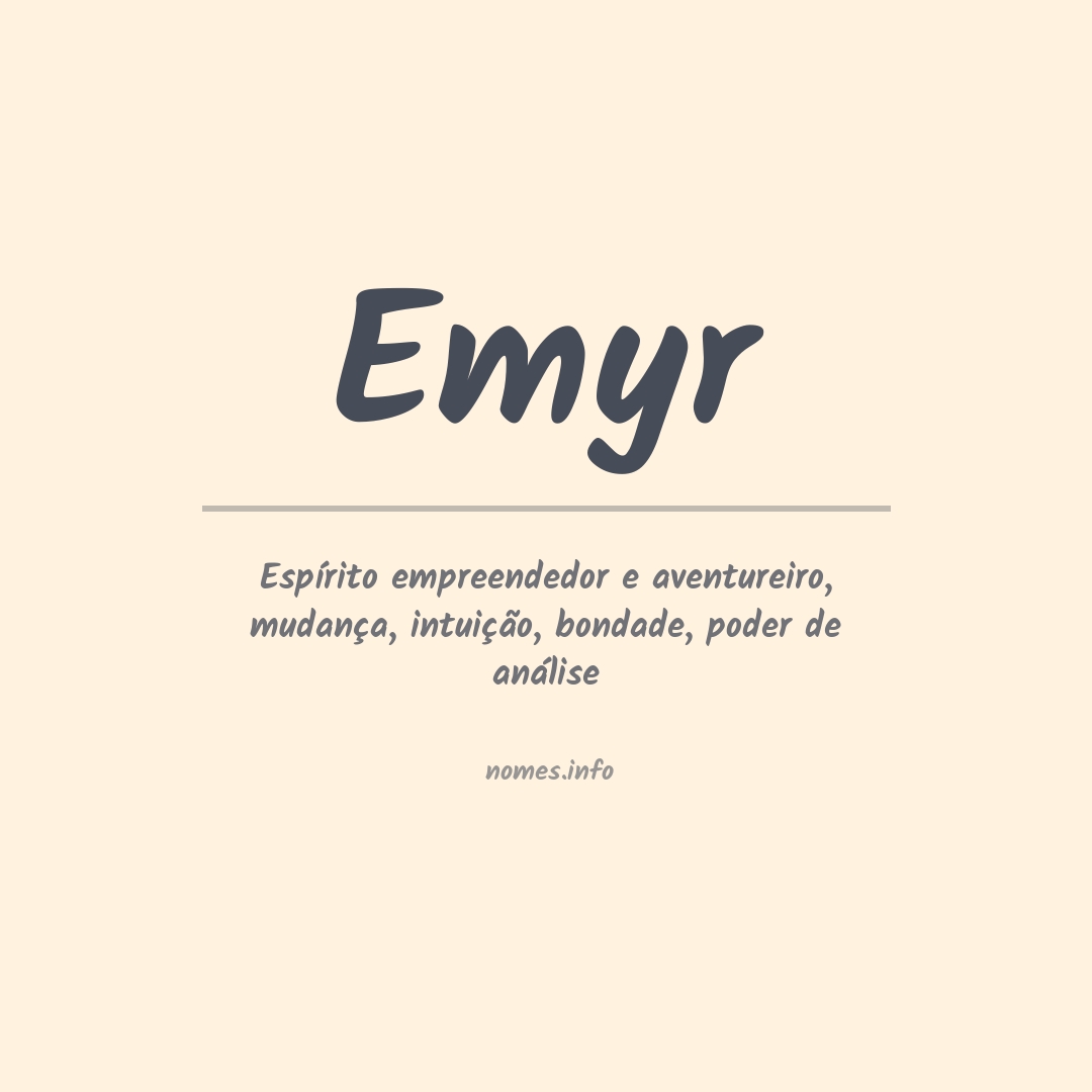 Significado do nome Emyr