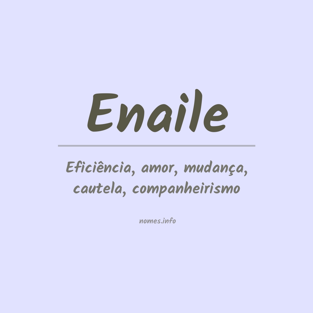Significado do nome Enaile