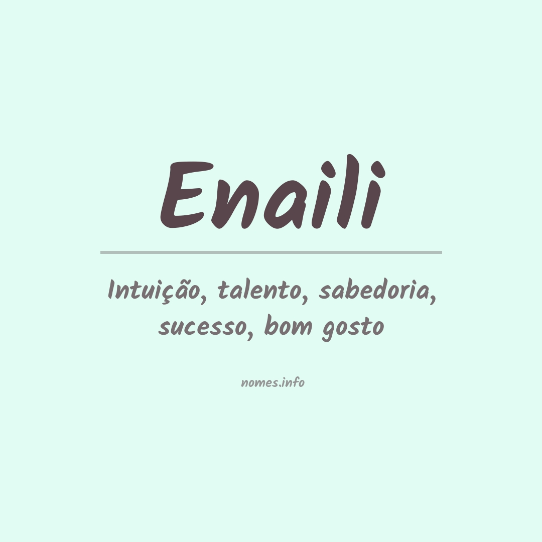 Significado do nome Enaili