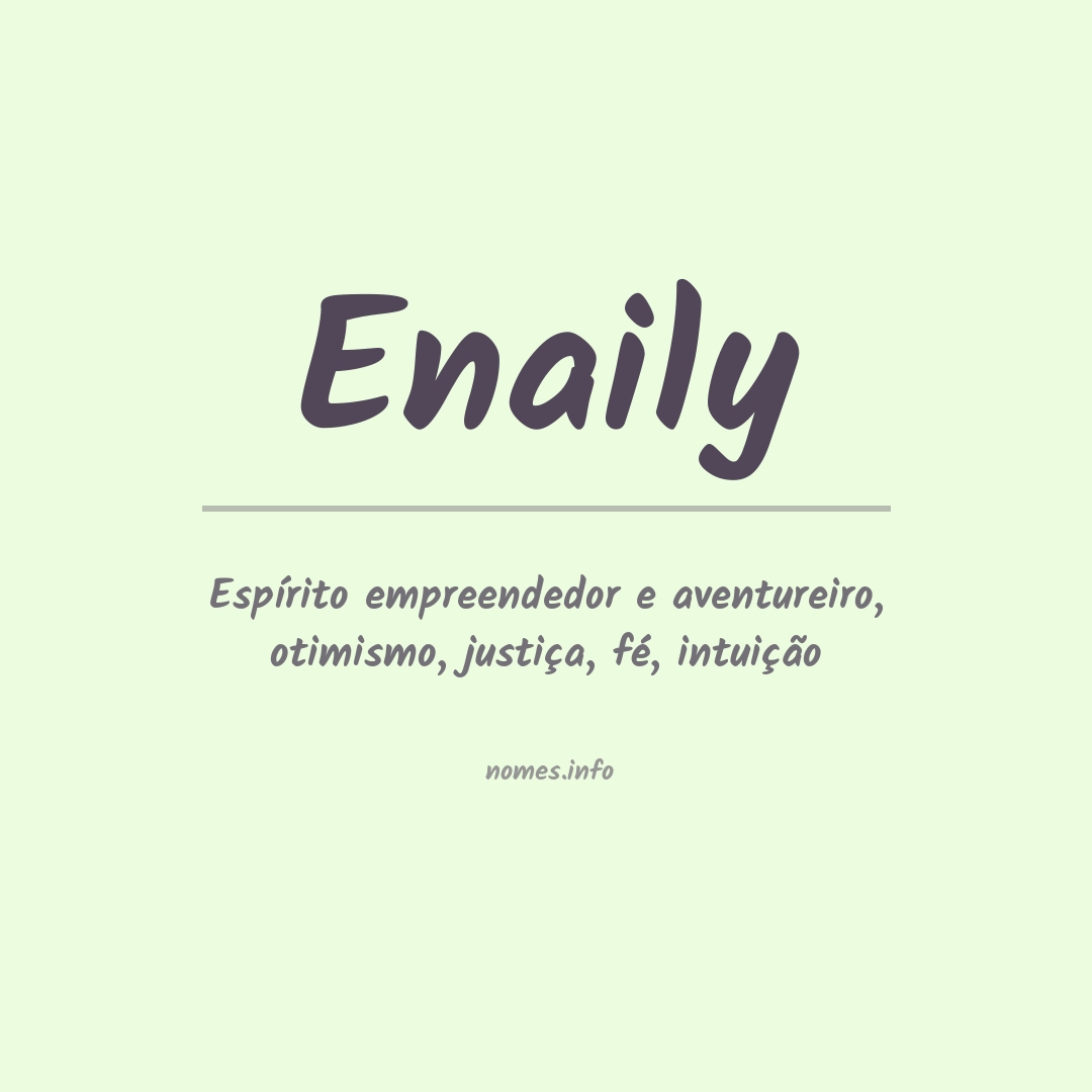 Significado do nome Enaily