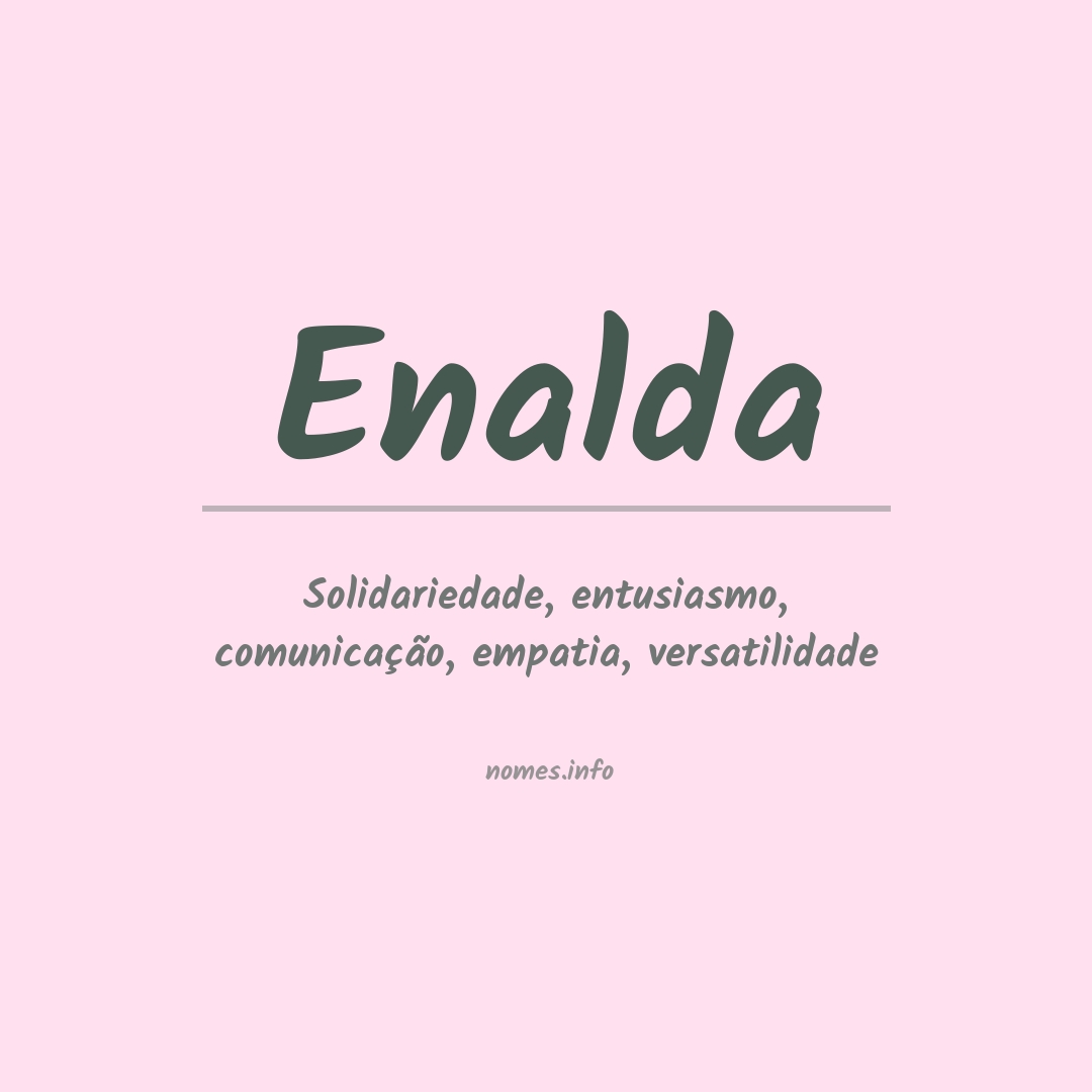 Significado do nome Enalda