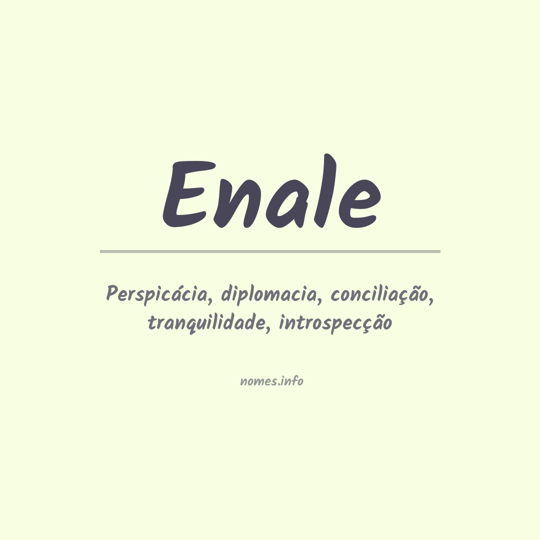 Significado do nome Enale