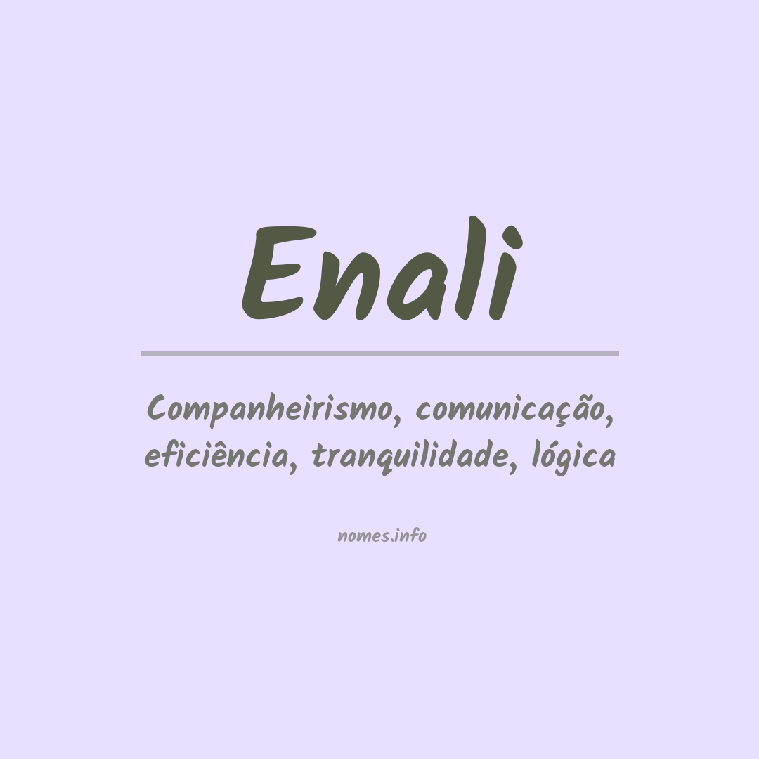 Significado do nome Enali