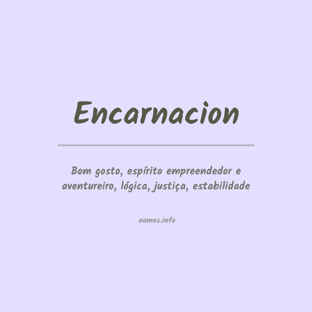 Significado do nome Encarnacion