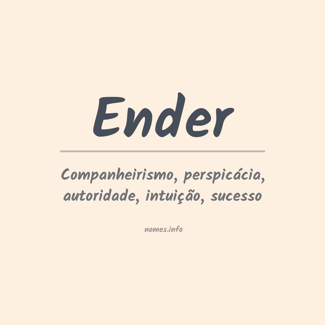 Significado do nome Ender