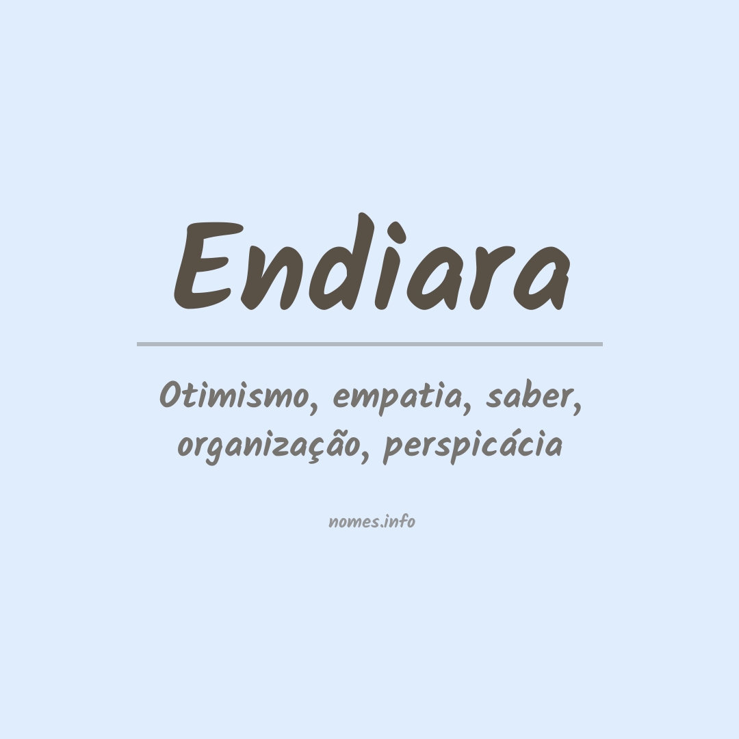 Significado do nome Endiara