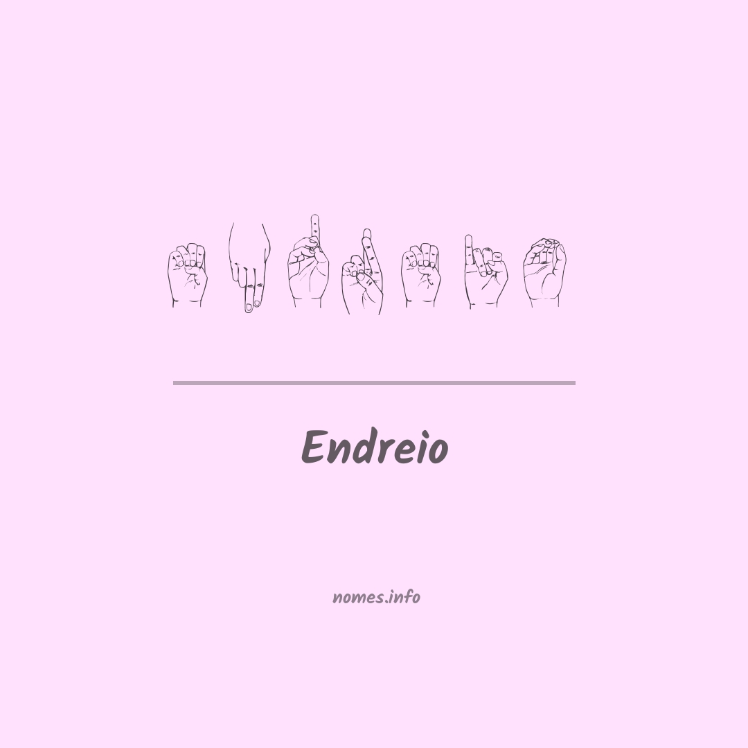 Endreio em Libras