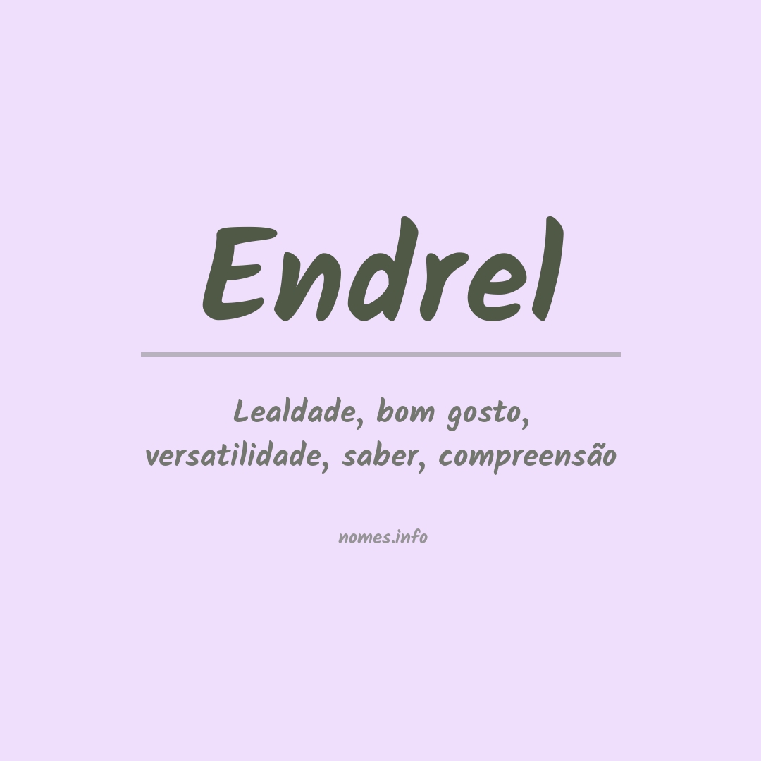 Significado do nome Endrel