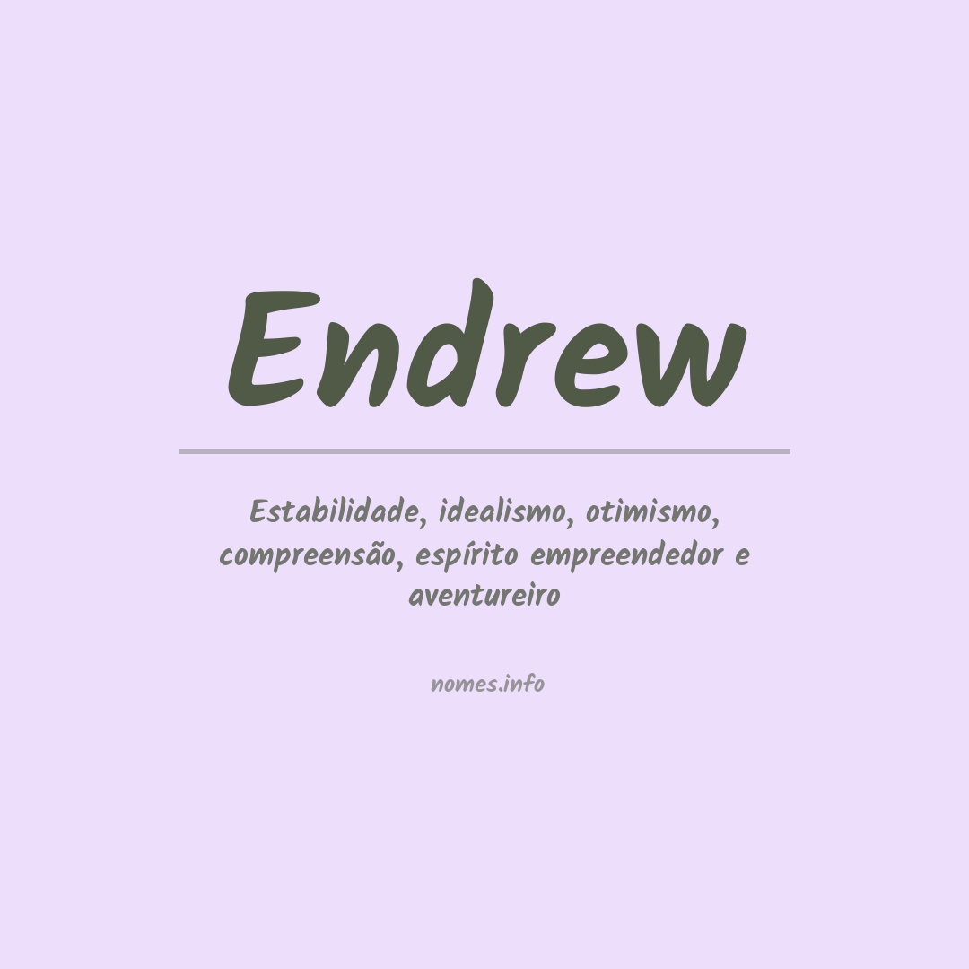 Significado do nome Endrew