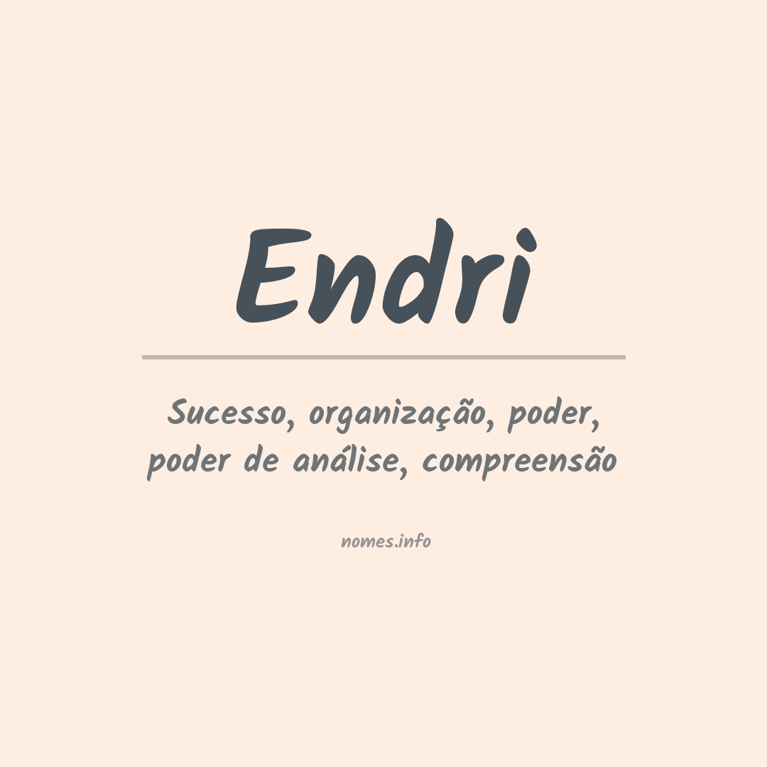 Significado do nome Endri