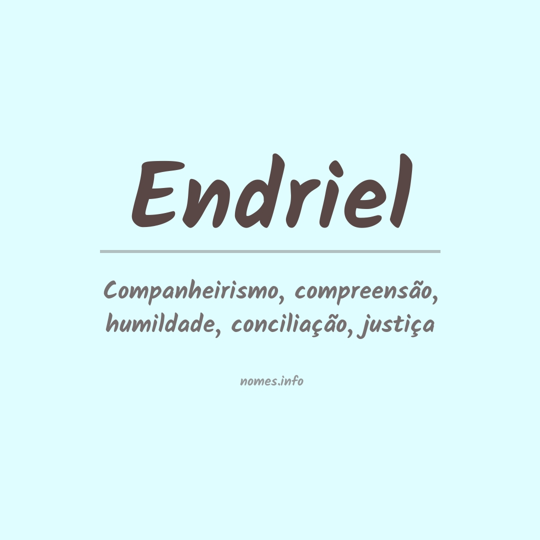 Significado do nome Endriel