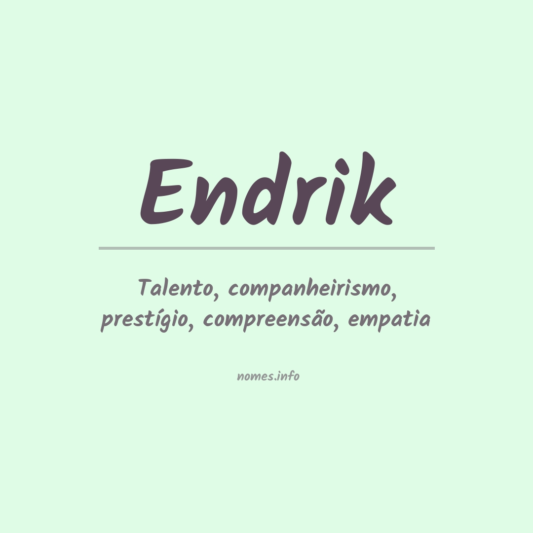 Significado do nome Endrik