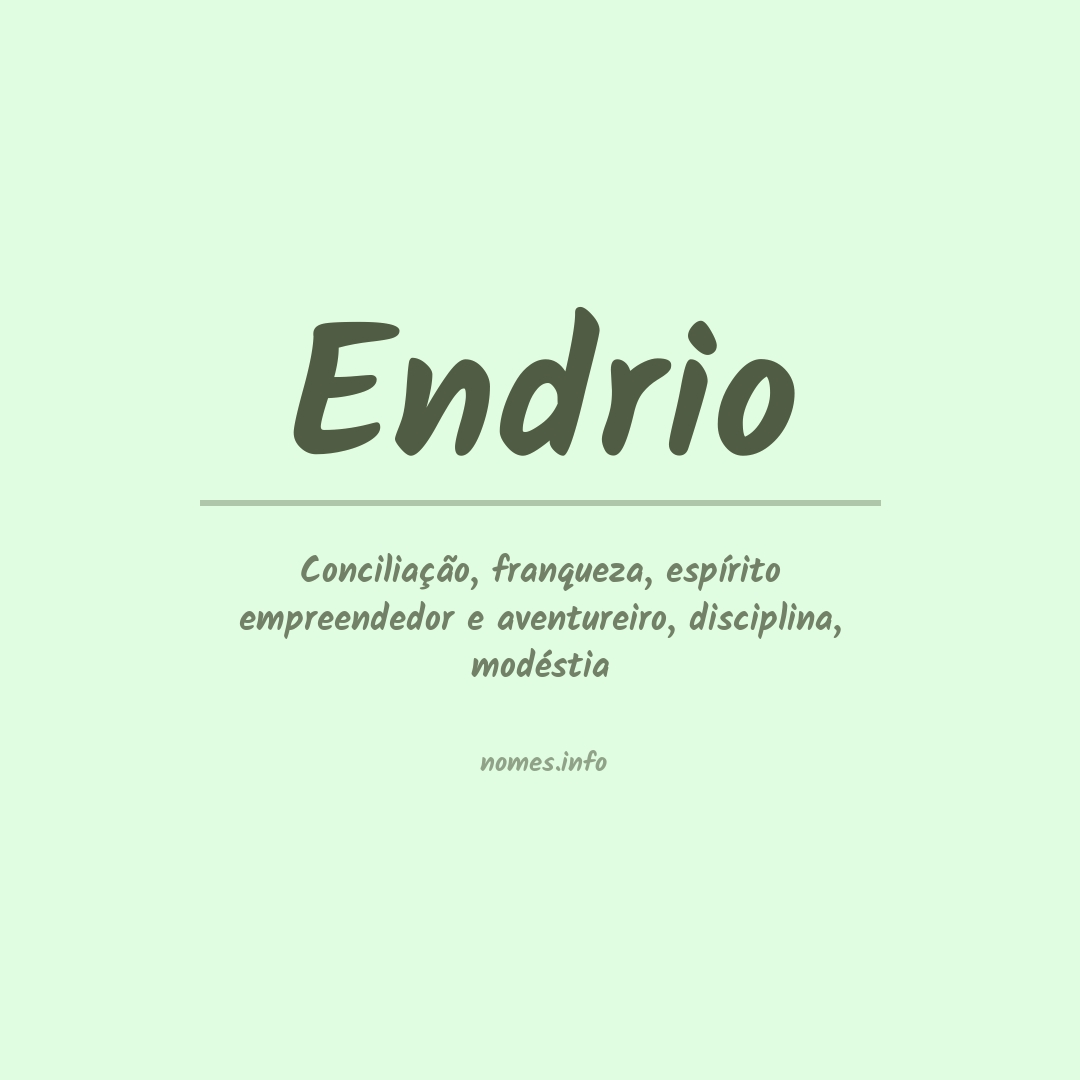 Significado do nome Endrio