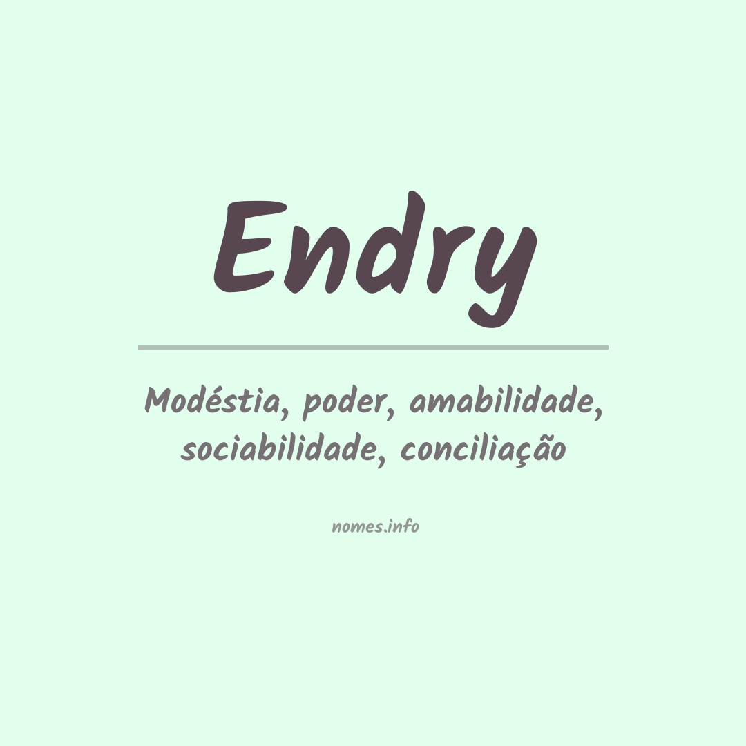 Significado do nome Endry