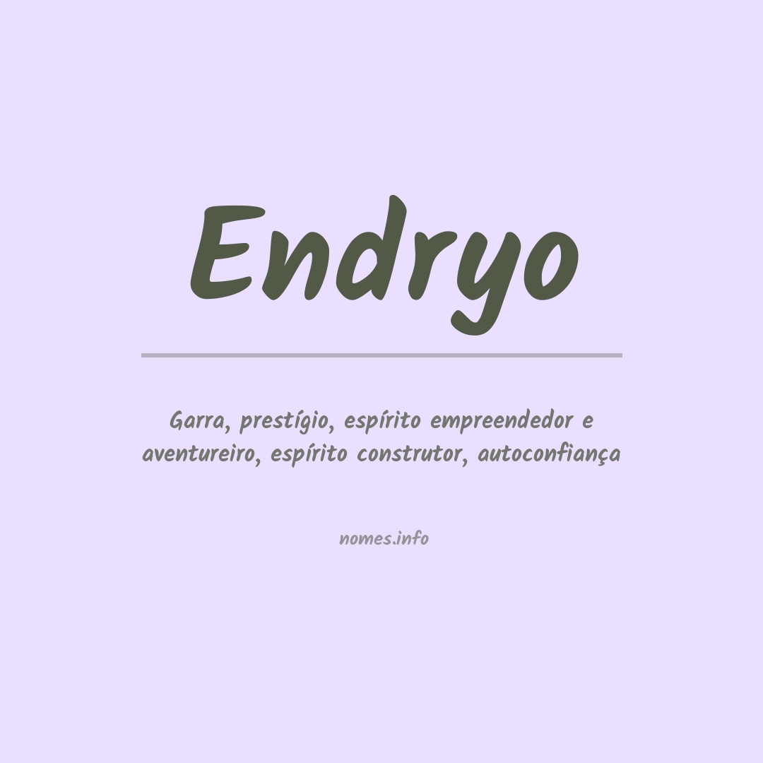 Significado do nome Endryo