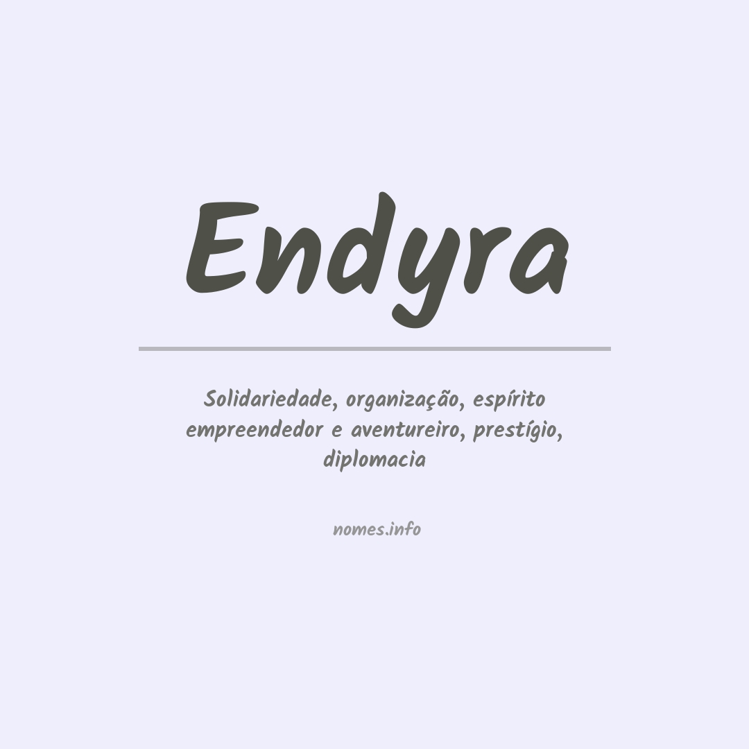Significado do nome Endyra