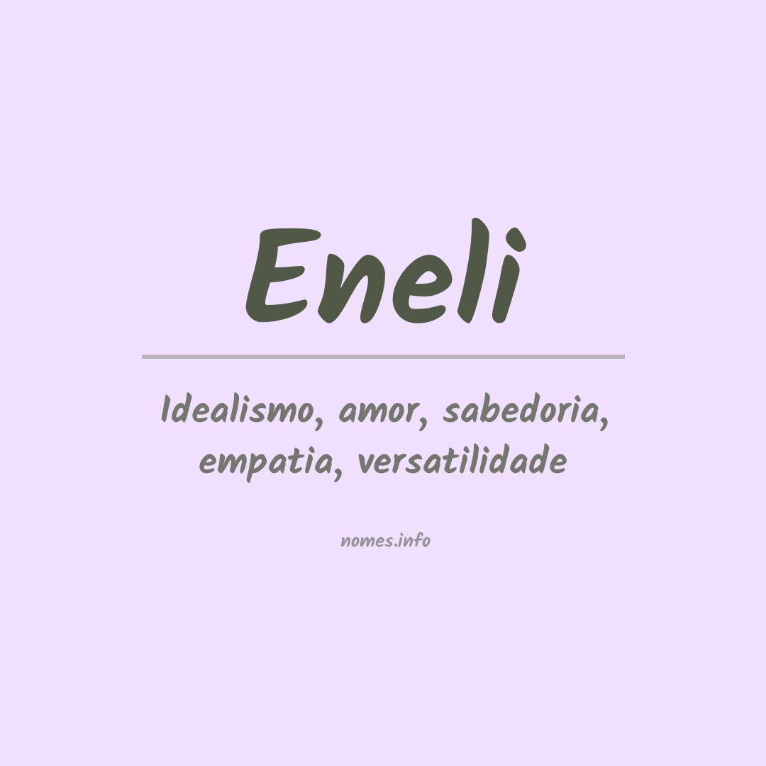 Significado do nome Eneli