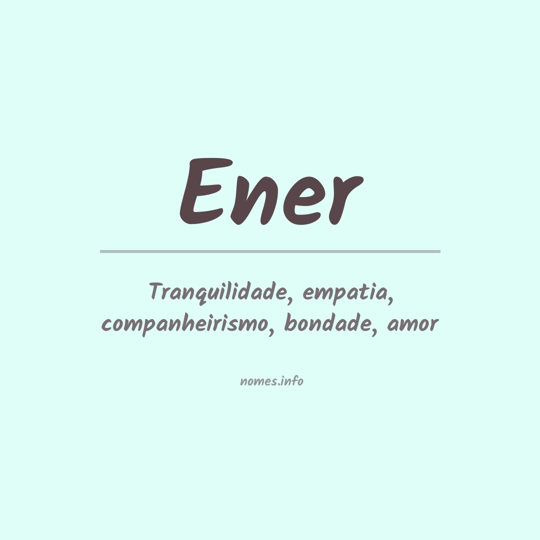 Significado do nome Ener