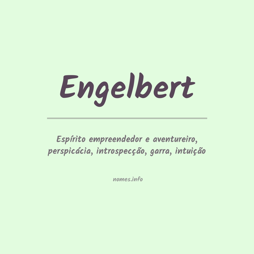 Significado do nome Engelbert