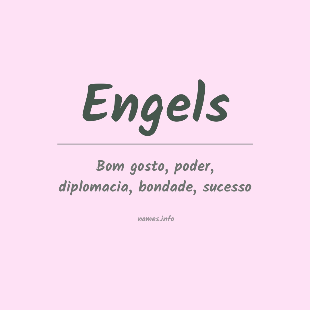 Significado do nome Engels