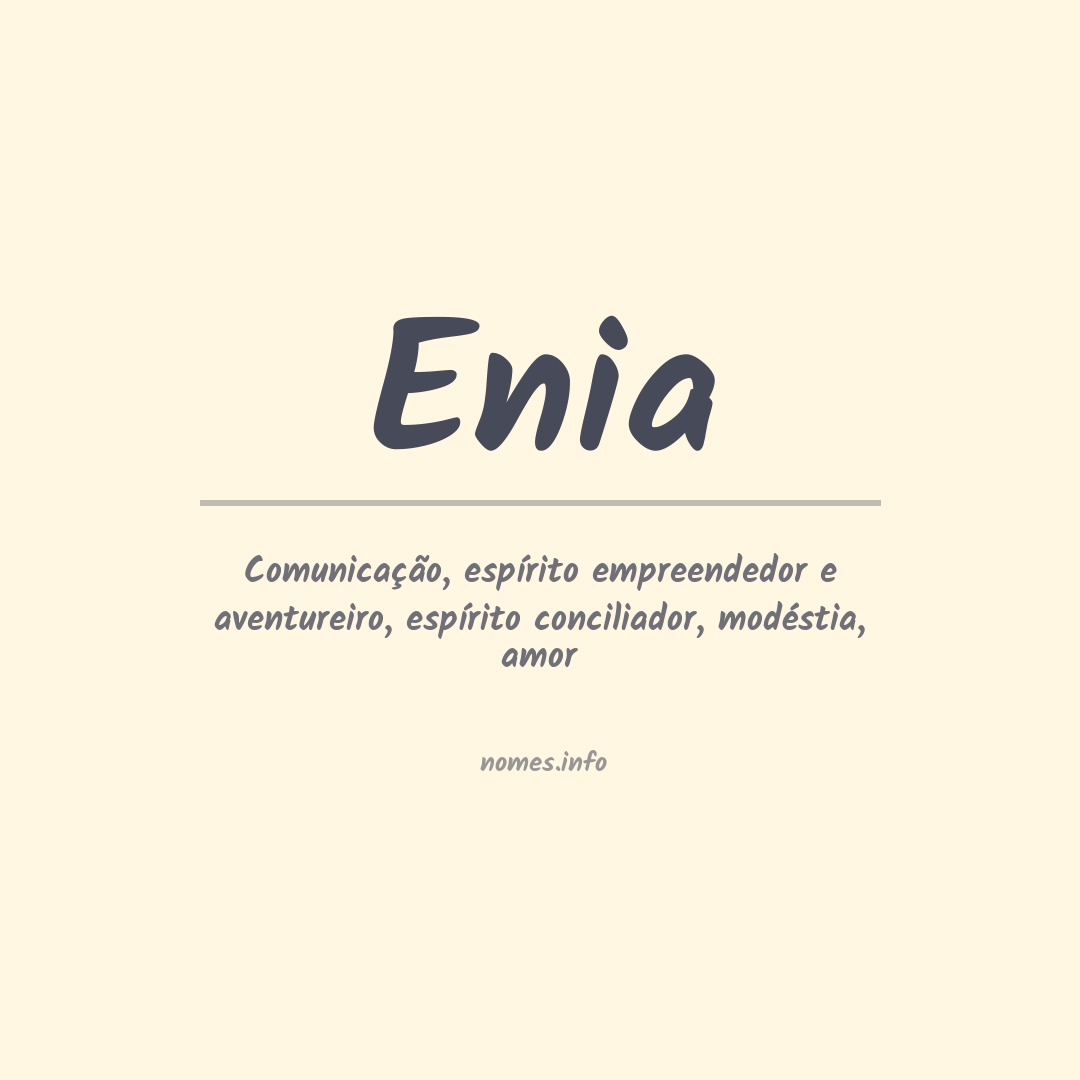 Significado do nome Enia