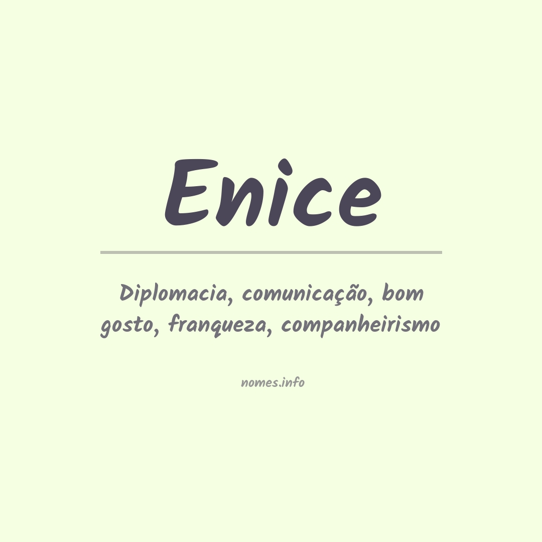 Significado do nome Enice