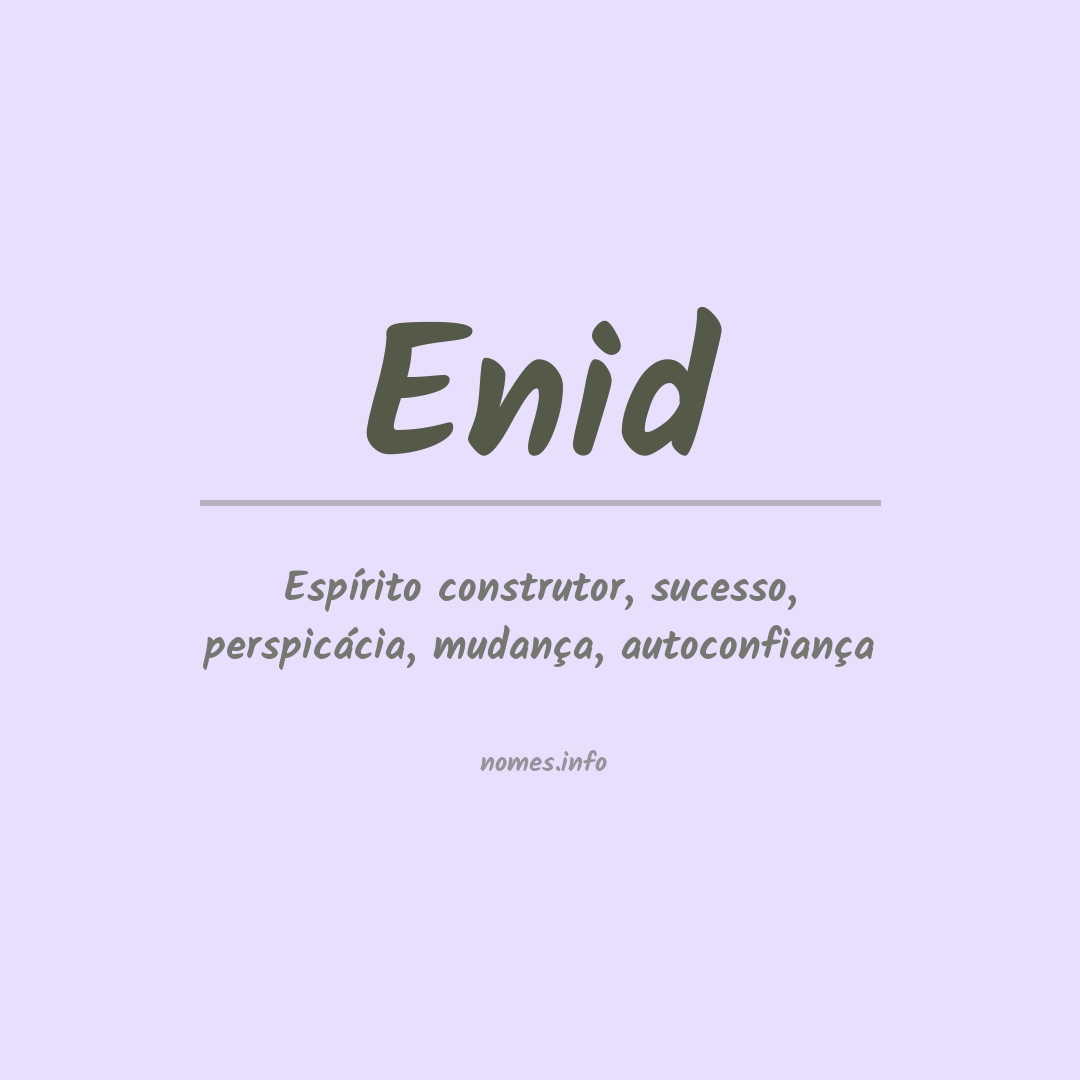 Significado do nome Enid