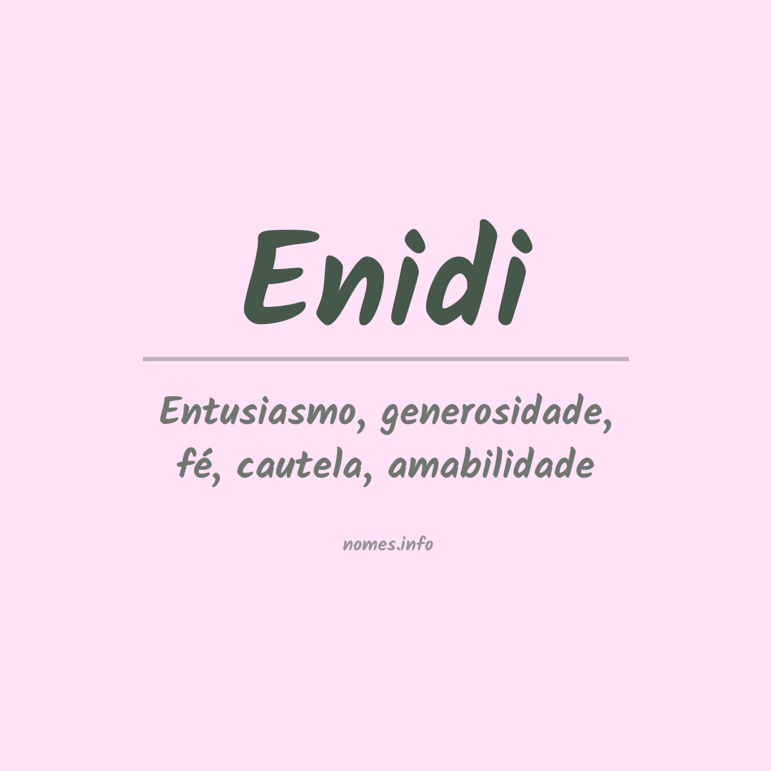 Significado do nome Enidi