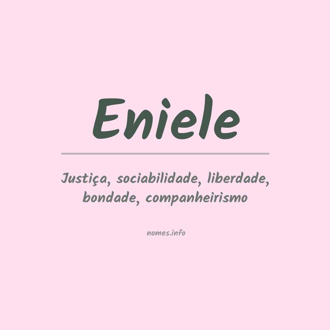 Significado do nome Eniele