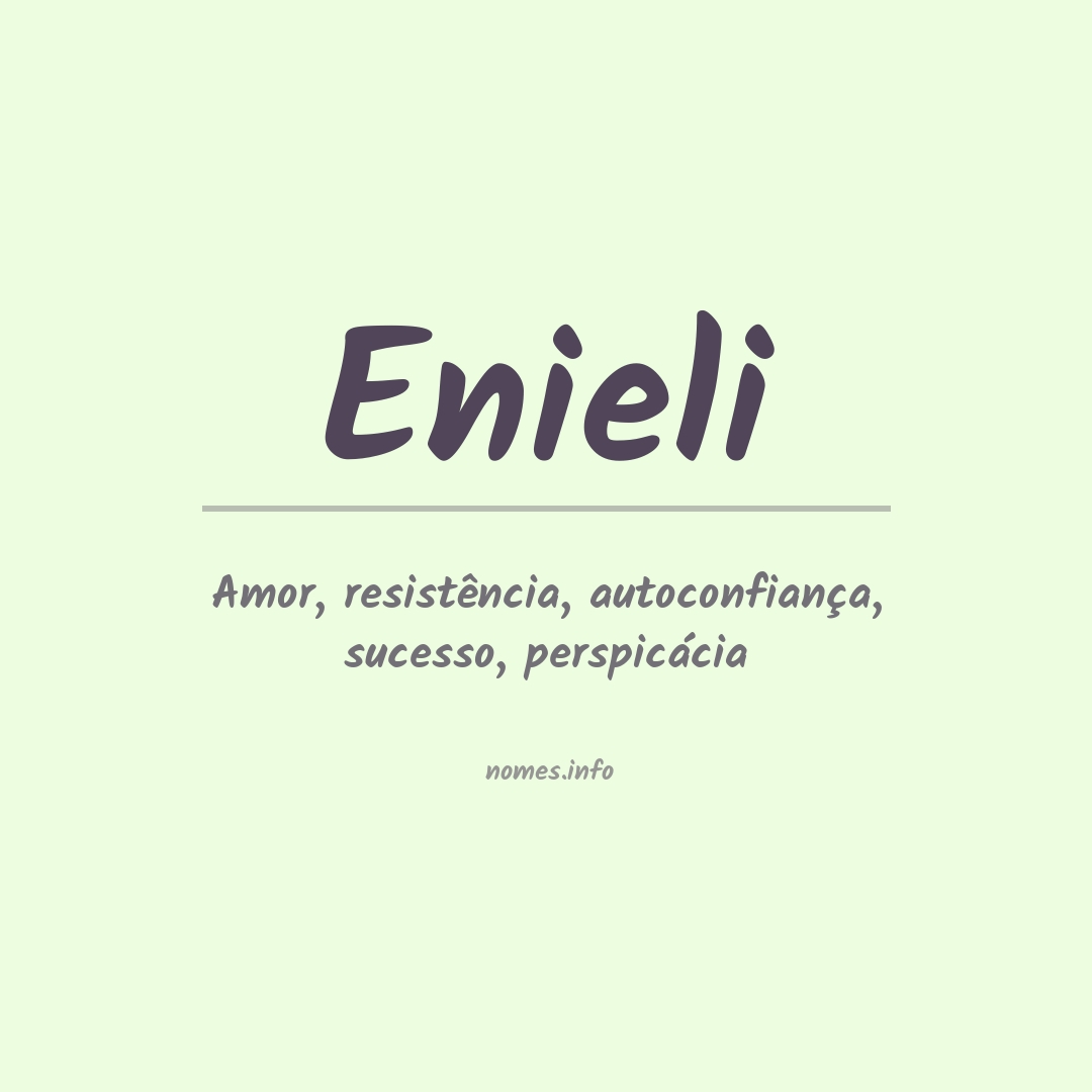 Significado do nome Enieli