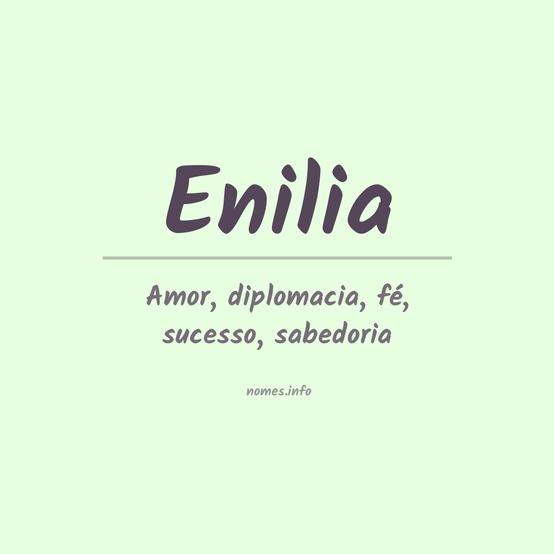 Significado do nome Enilia