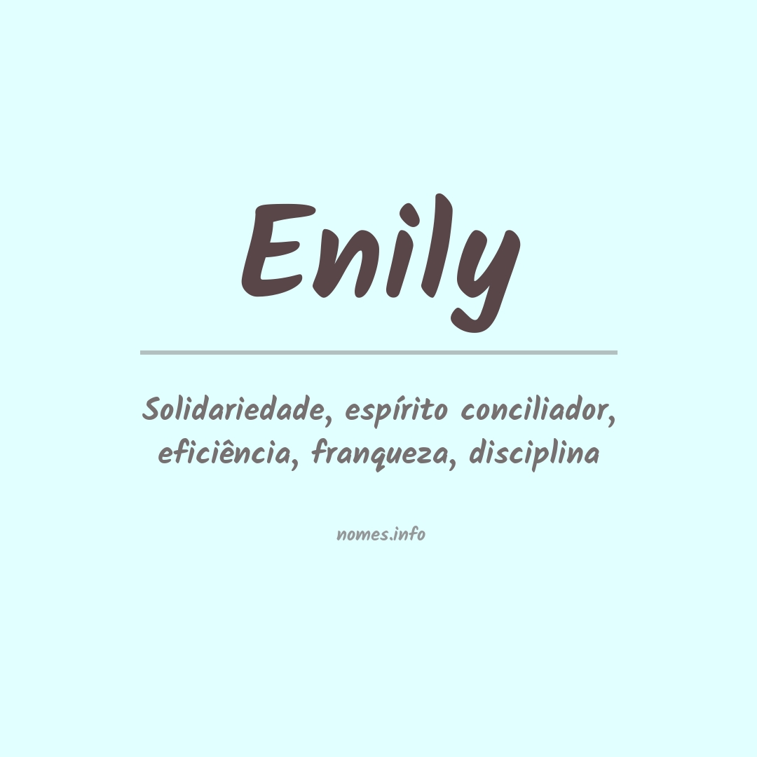 Significado do nome Enily