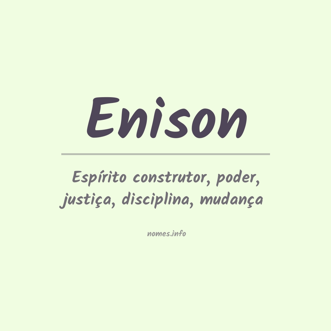 Significado do nome Enison
