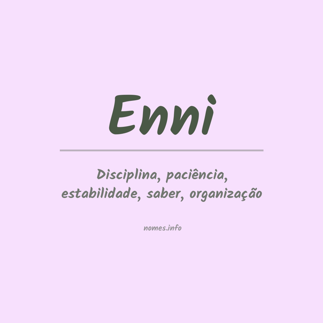 Significado do nome Enni