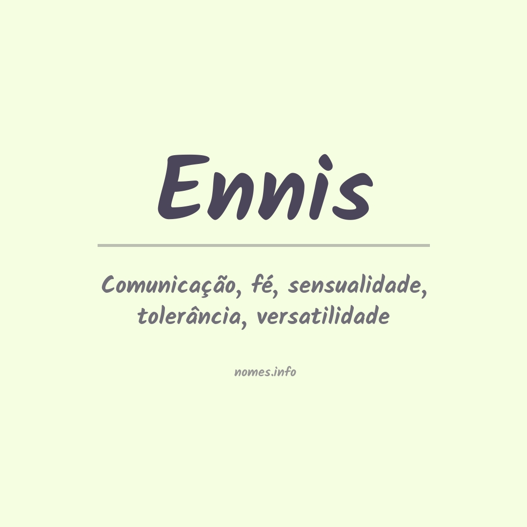 Significado do nome Ennis
